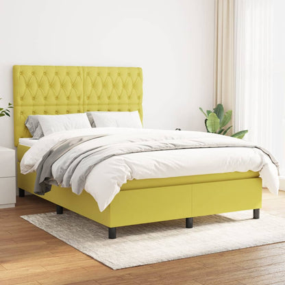 Boxspringbett Mit Matratze Stoff Grün