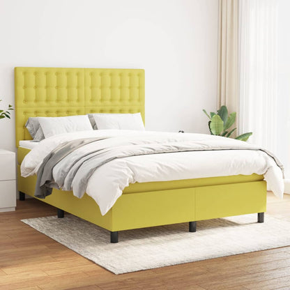Boxspringbett Mit Matratze Stoff Grün