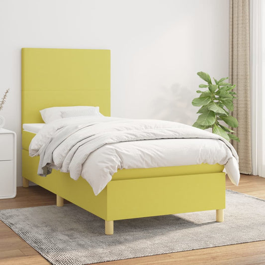 Boxspringbett Mit Matratze Stoff Grün