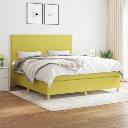 Boxspringbett Mit Matratze Stoff Grün