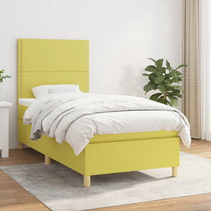 Boxspringbett Mit Matratze Stoff Grün