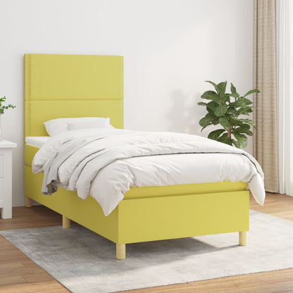 Boxspringbett Mit Matratze Stoff Grün