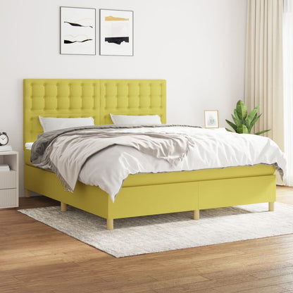 Boxspringbett Mit Matratze Stoff Grün