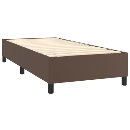 Boxspringbett Mit Matratze Kunstleder Braun