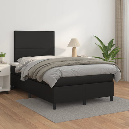 Boxspringbett Mit Matratze Kunstleder Schwarz