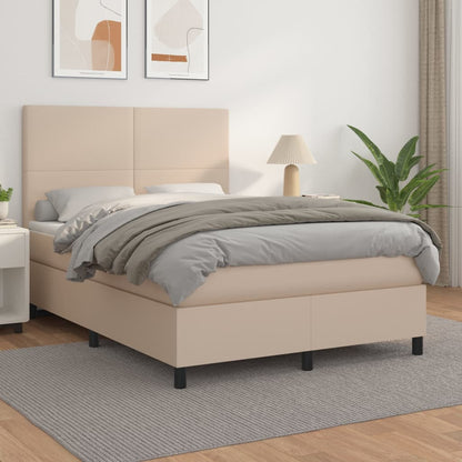 Boxspringbett Matratze -Braun 100X200Cm Kunstleder Cappuccino