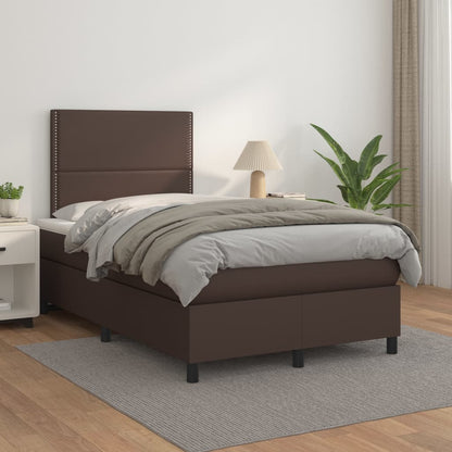 Boxspringbett Mit Matratze Kunstleder Braun