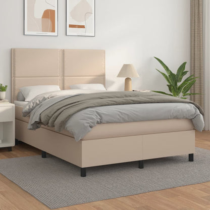 Boxspringbett Matratze -Braun 100X200Cm Kunstleder Cappuccino