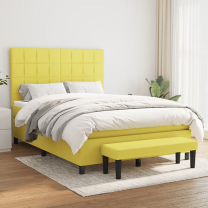 Boxspringbett Mit Matratze Stoff Hellgrün
