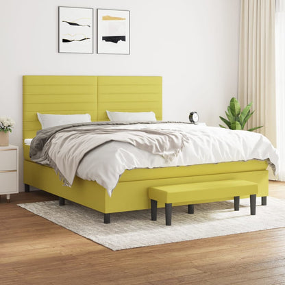 Boxspringbett Mit Matratze Stoff Hellgrün