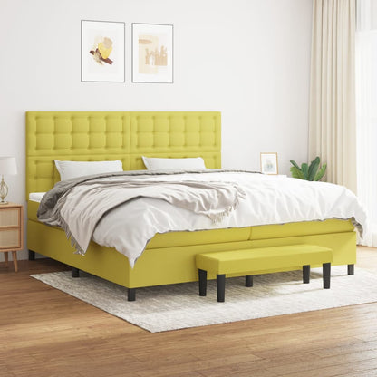Boxspringbett Mit Matratze Stoff Hellgrün