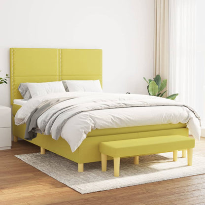 Boxspringbett Mit Matratze Stoff Hellgrün