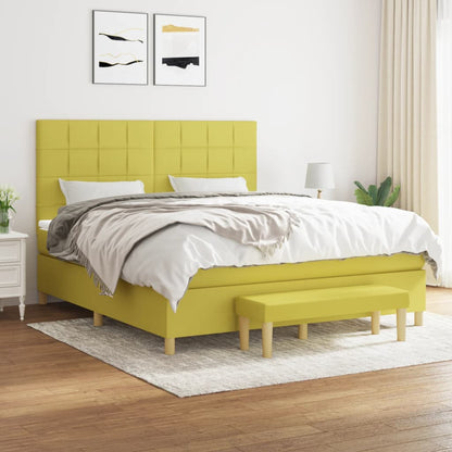 Boxspringbett Mit Matratze Stoff Hellgrün