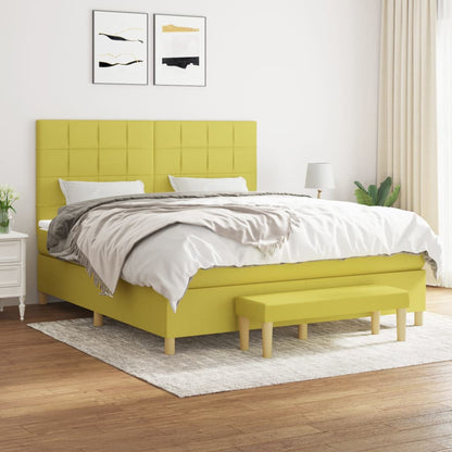 Boxspringbett Mit Matratze Stoff Hellgrün