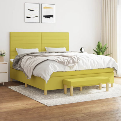 Boxspringbett Mit Matratze Stoff Hellgrün