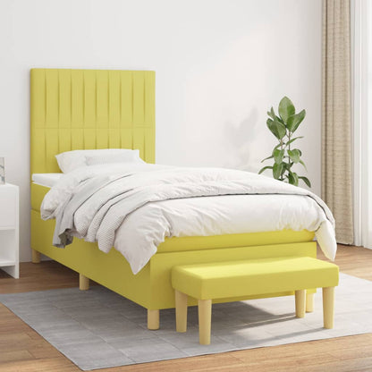 Boxspringbett Mit Matratze Stoff Hellgrün