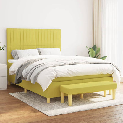 Boxspringbett Mit Matratze Stoff Hellgrün