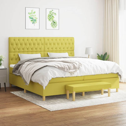Boxspringbett Mit Matratze Stoff Hellgrün