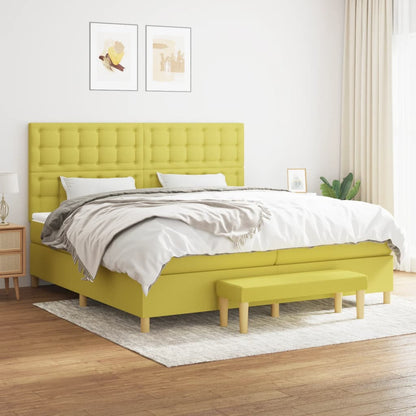 Boxspringbett Mit Matratze Stoff Hellgrün