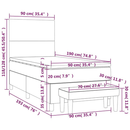 Boxspringbett Mit Matratze Kunstleder Weiß