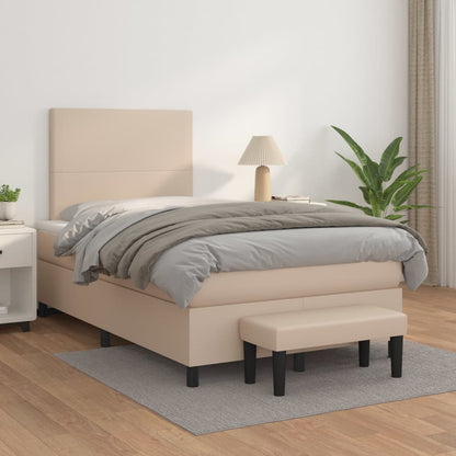 Boxspringbett Matratze -Braun 140X200Cm Kunstleder Cappuccino
