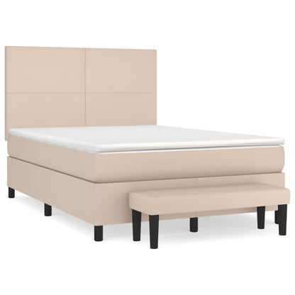 Boxspringbett Matratze -Braun 140X200Cm Kunstleder Cappuccino