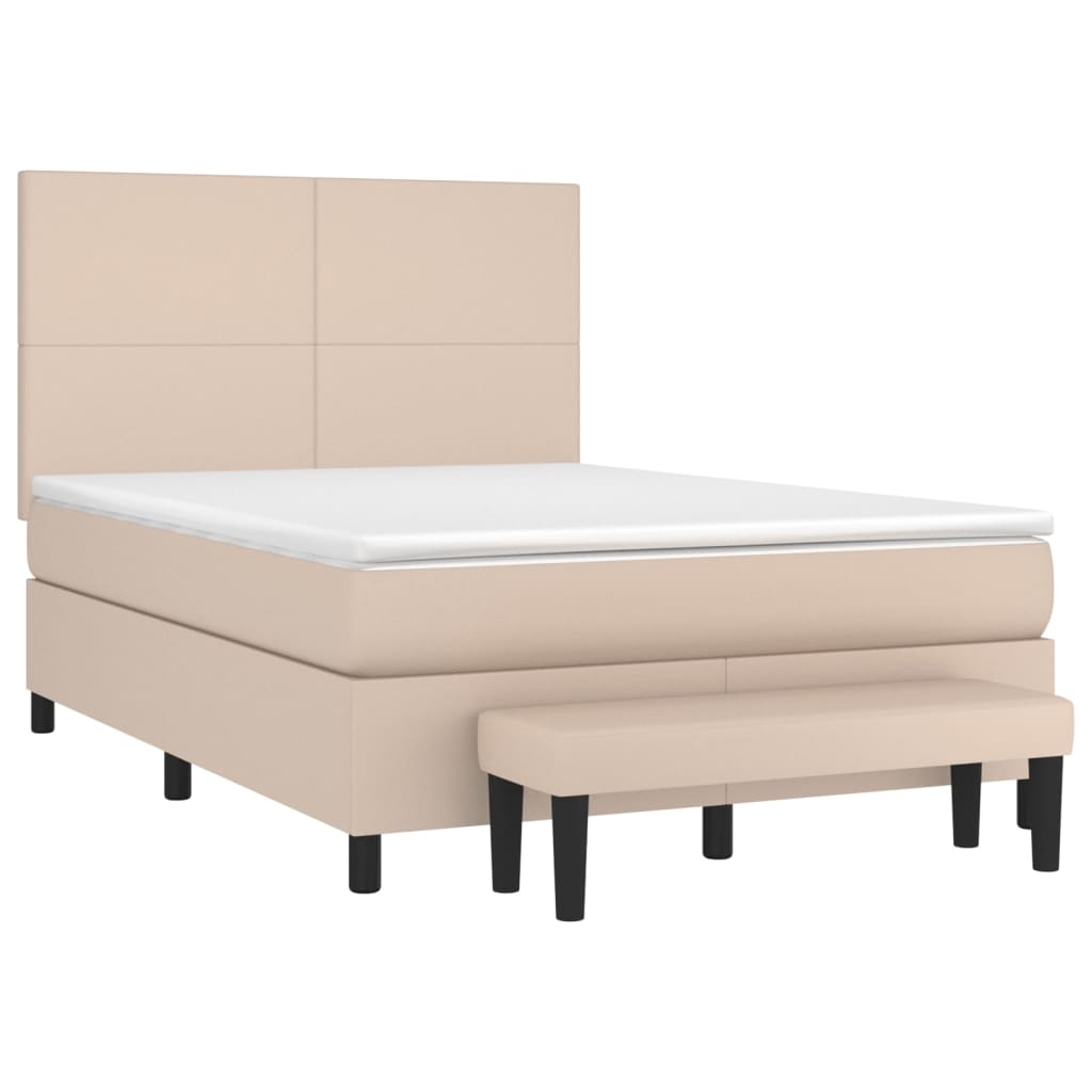 Boxspringbett Matratze -Braun 140X200Cm Kunstleder Cappuccino