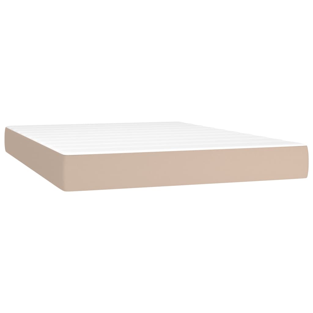 Boxspringbett Matratze -Braun 140X200Cm Kunstleder Cappuccino