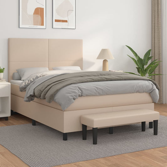 Boxspringbett Matratze -Braun 140X200Cm Kunstleder Cappuccino