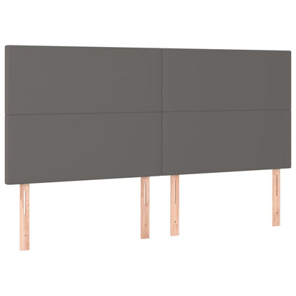 Boxspringbett Mit Matratze Kunstleder Grau