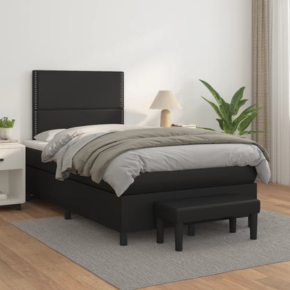 Boxspringbett Mit Matratze Kunstleder Schwarz