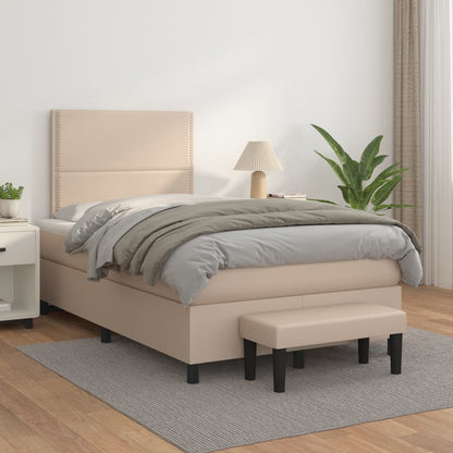Boxspringbett Matratze -Braun 140X200Cm Kunstleder Cappuccino