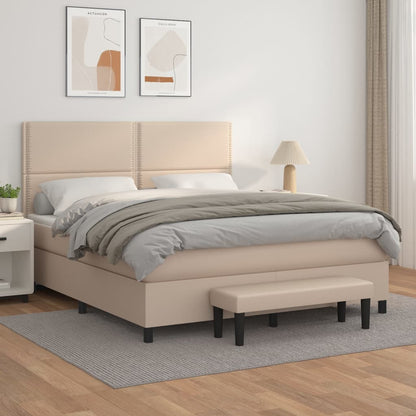 Boxspringbett Matratze -Braun 140X200Cm Kunstleder Cappuccino