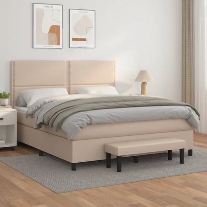 Boxspringbett Matratze -Braun 140X200Cm Kunstleder Cappuccino