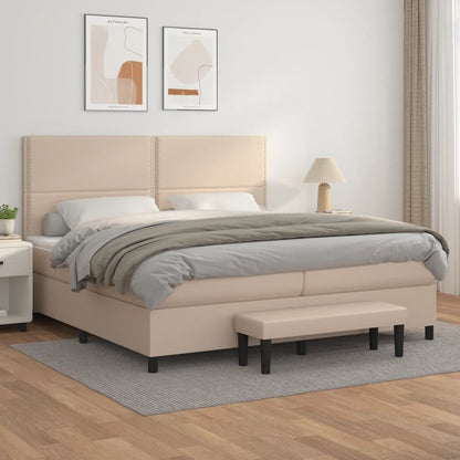 Boxspringbett Matratze -Braun 140X200Cm Kunstleder Cappuccino
