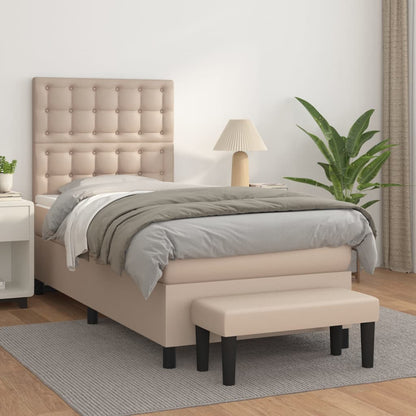 Boxspringbett Matratze -Braun 140X200Cm Kunstleder Cappuccino