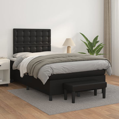 Boxspringbett Mit Matratze Kunstleder Schwarz