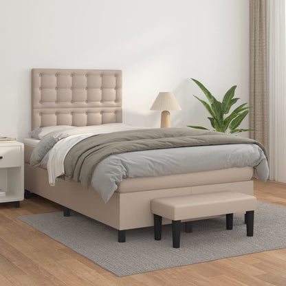 Boxspringbett Matratze -Braun 140X200Cm Kunstleder Cappuccino