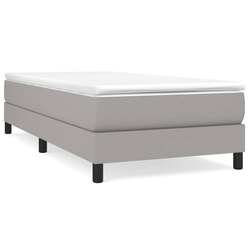 Boxspringbett Mit Matratze Stoff Hellgrau