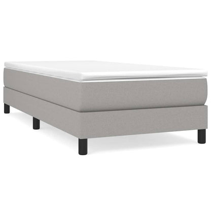 Boxspringbett Mit Matratze Stoff Hellgrau