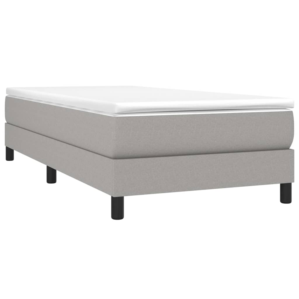 Boxspringbett Mit Matratze Stoff Hellgrau