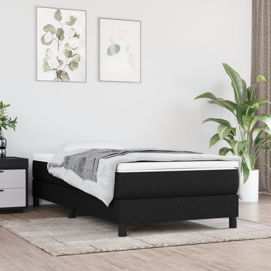 Boxspringbett Mit Matratze Stoff Schwarz