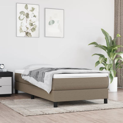 Boxspringbett Mit Matratze Stoff Taupe