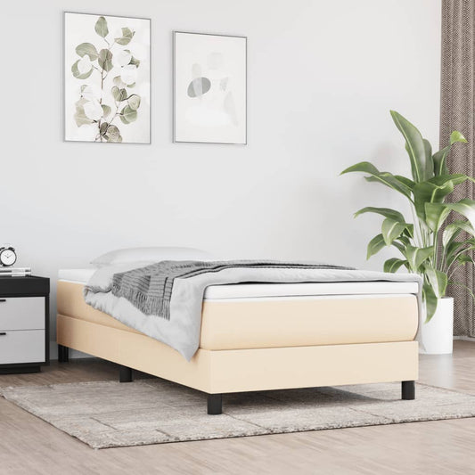 Boxspringbett Mit Matratze Stoff Creme