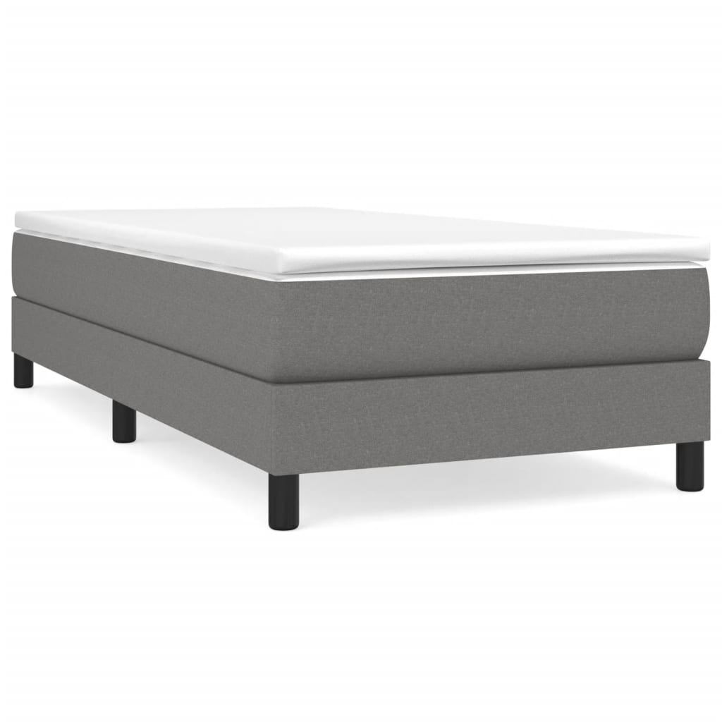 Boxspringbett Mit Matratze Stoff Dunkelgrau