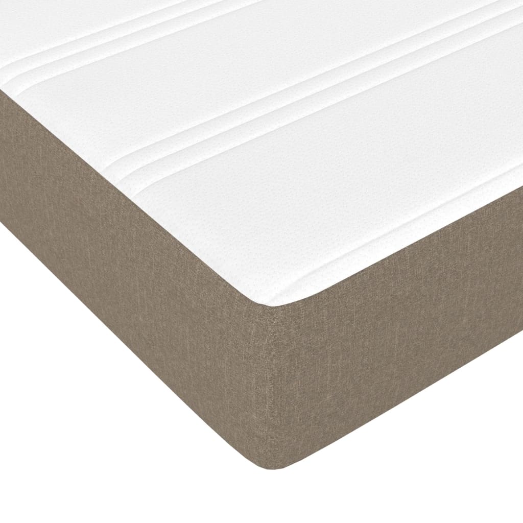 Boxspringbett Mit Matratze Stoff Taupe