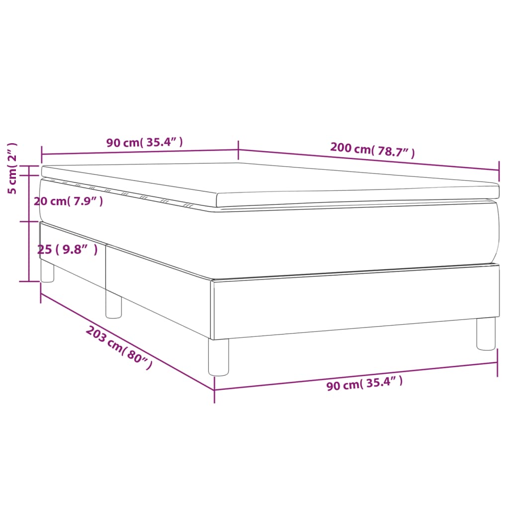 Boxspringbett Mit Matratze Stoff Taupe
