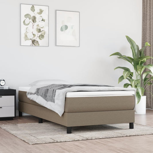Boxspringbett Mit Matratze Stoff Taupe