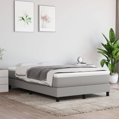 Boxspringbett Mit Matratze Stoff Hellgrau