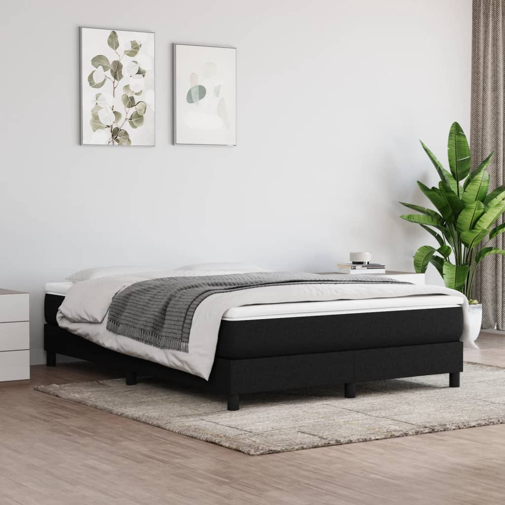 Boxspringbett Mit Matratze Stoff Schwarz